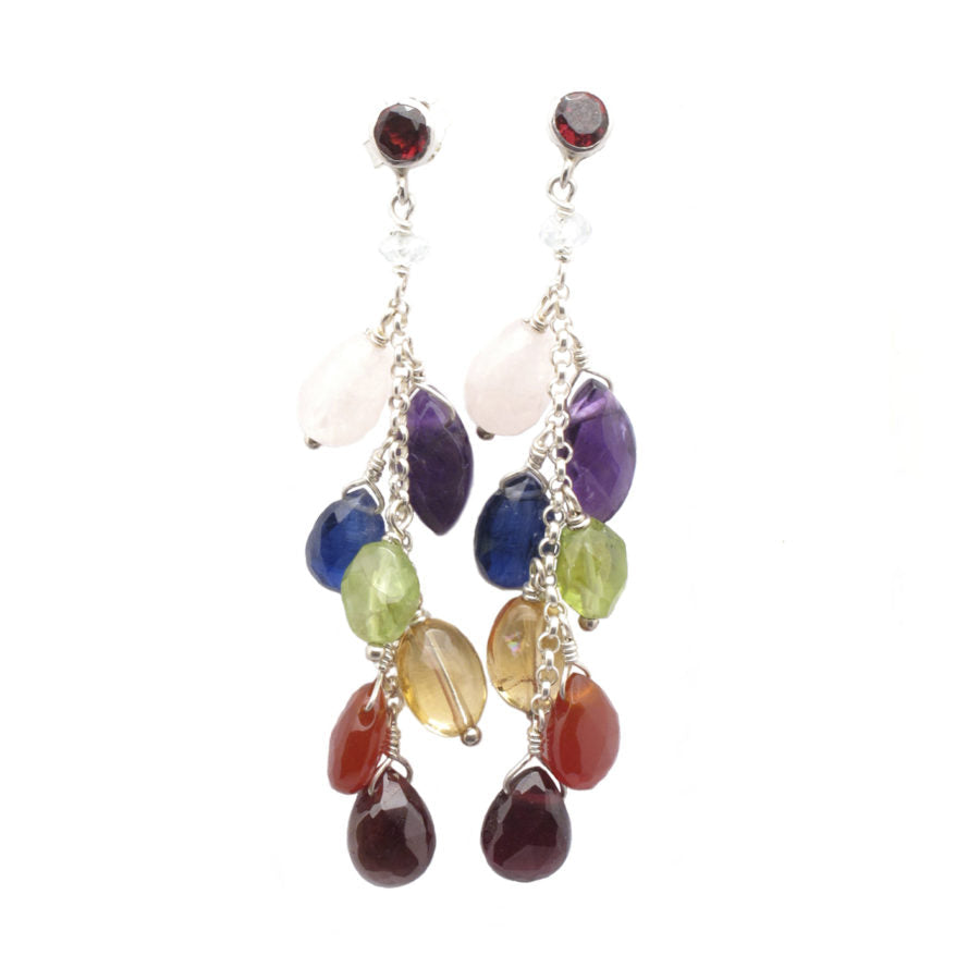 Seven Chakra Drops Earrings
