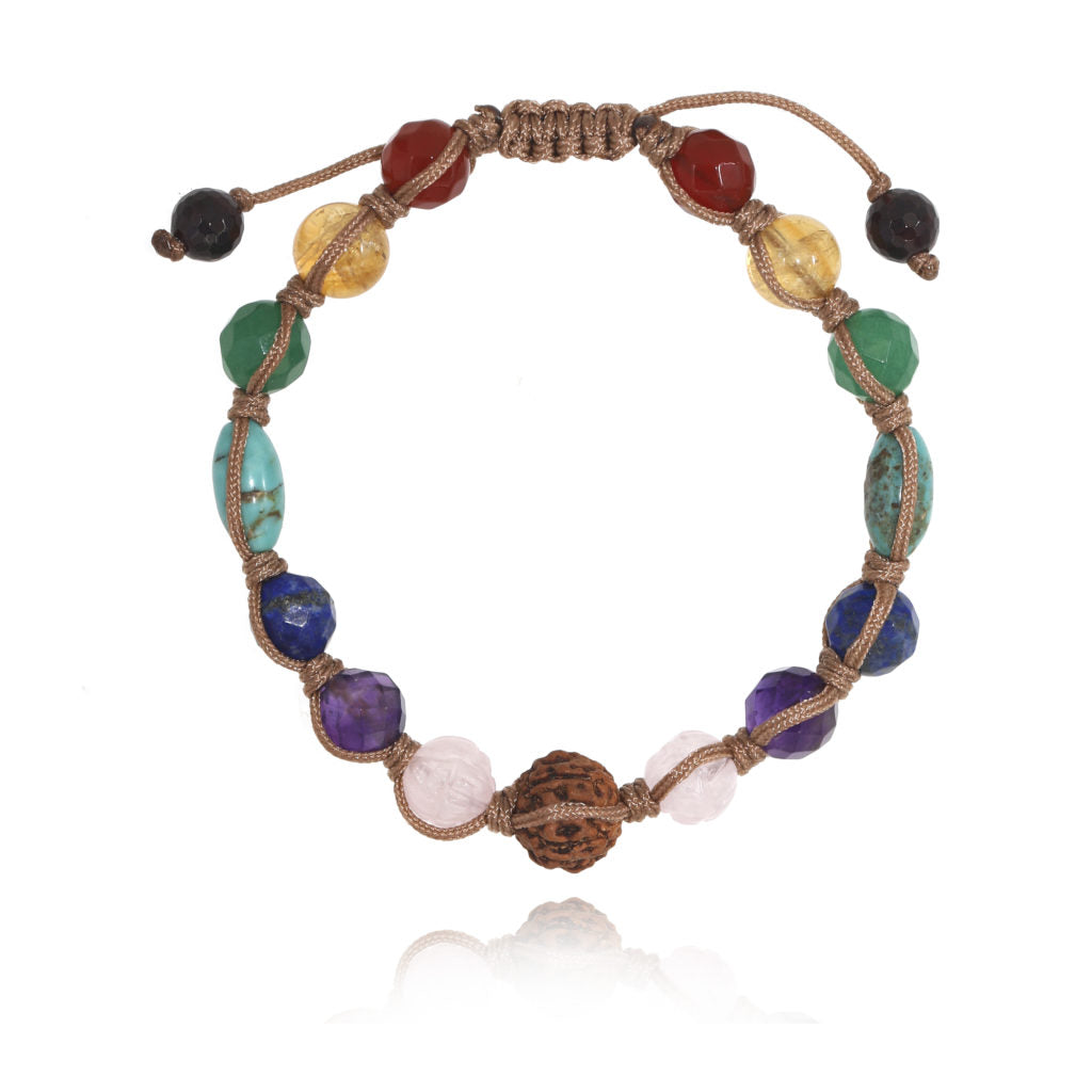 Seven Chakra Mixed Stones String Bracelet